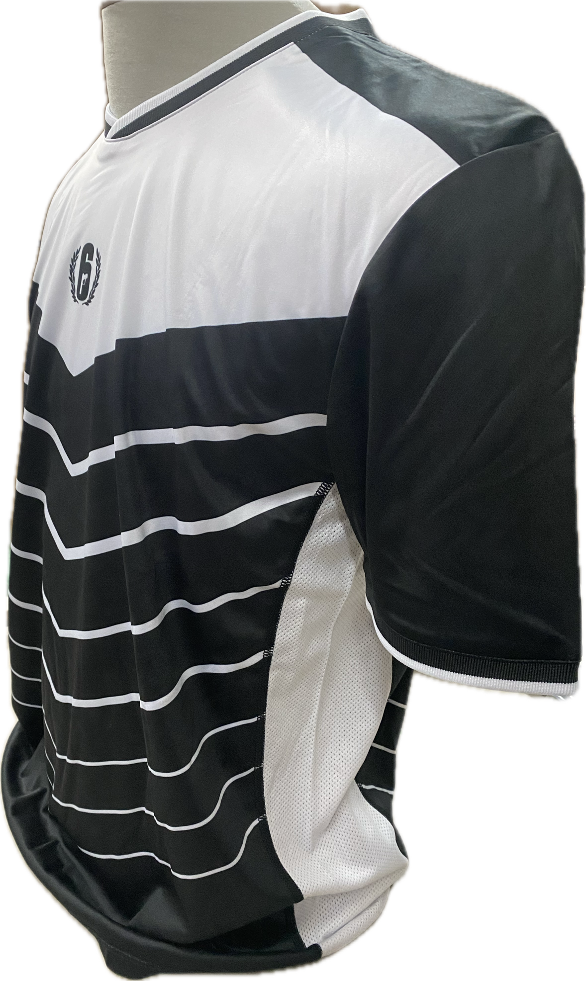 T-Shirt Breathable Rainbow Six eSport Black/White