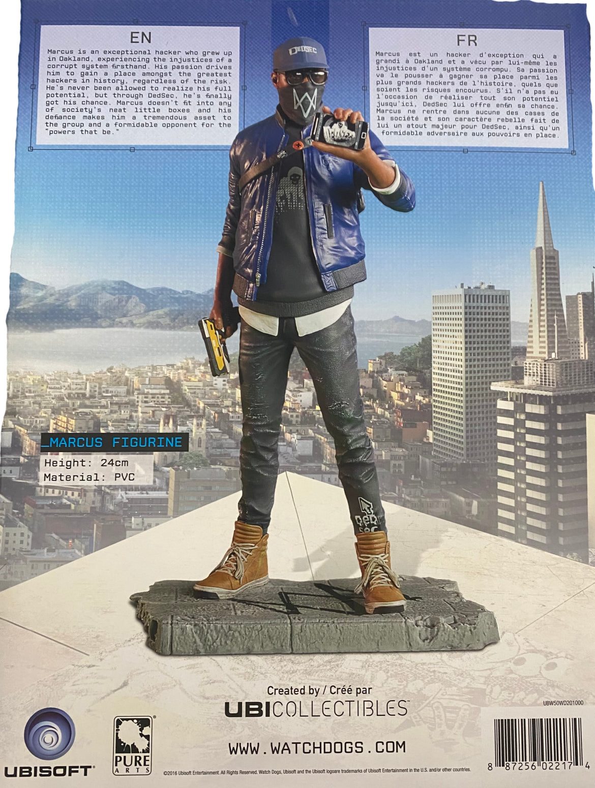 Marcus Figurine 24CM - Watch_Dogs 2 UBISOFT