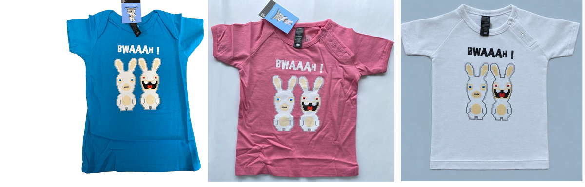 Baby T-Shirt Rabbids Pixel BWAAAH! Official Ubisoft