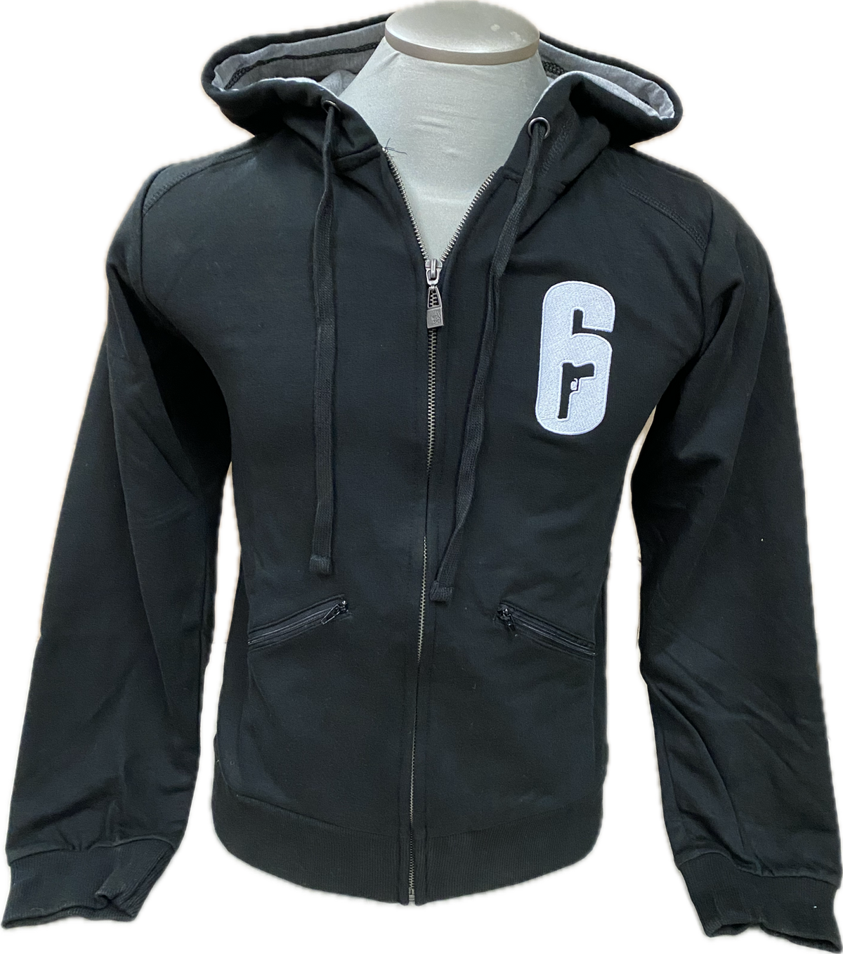 Hoodie Rainbow Six Siege Black Embroidery White X-Small Official Ubisoft