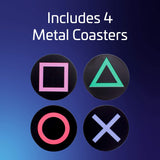 COASTERS PLAYSTATION ICONS METAL (4 PACK)