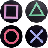 COASTERS PLAYSTATION ICONS METAL (4 PACK)