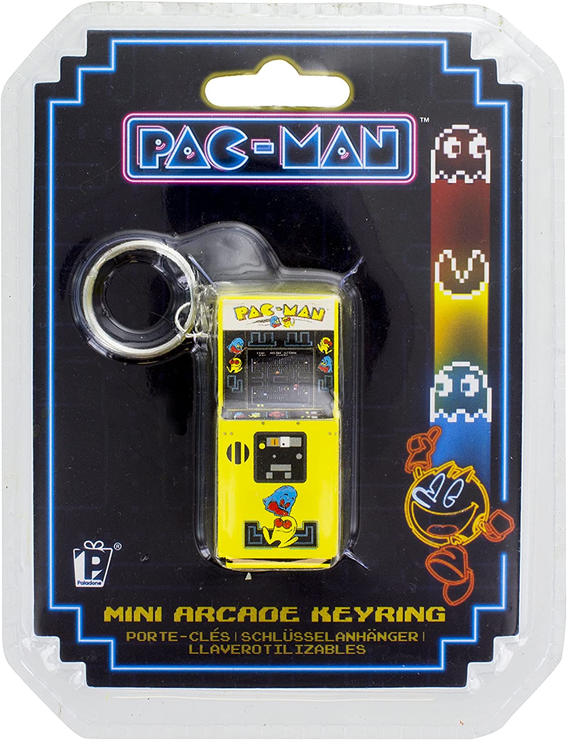 KEYCHAIN PAC MAN ARCADE MACHINE
