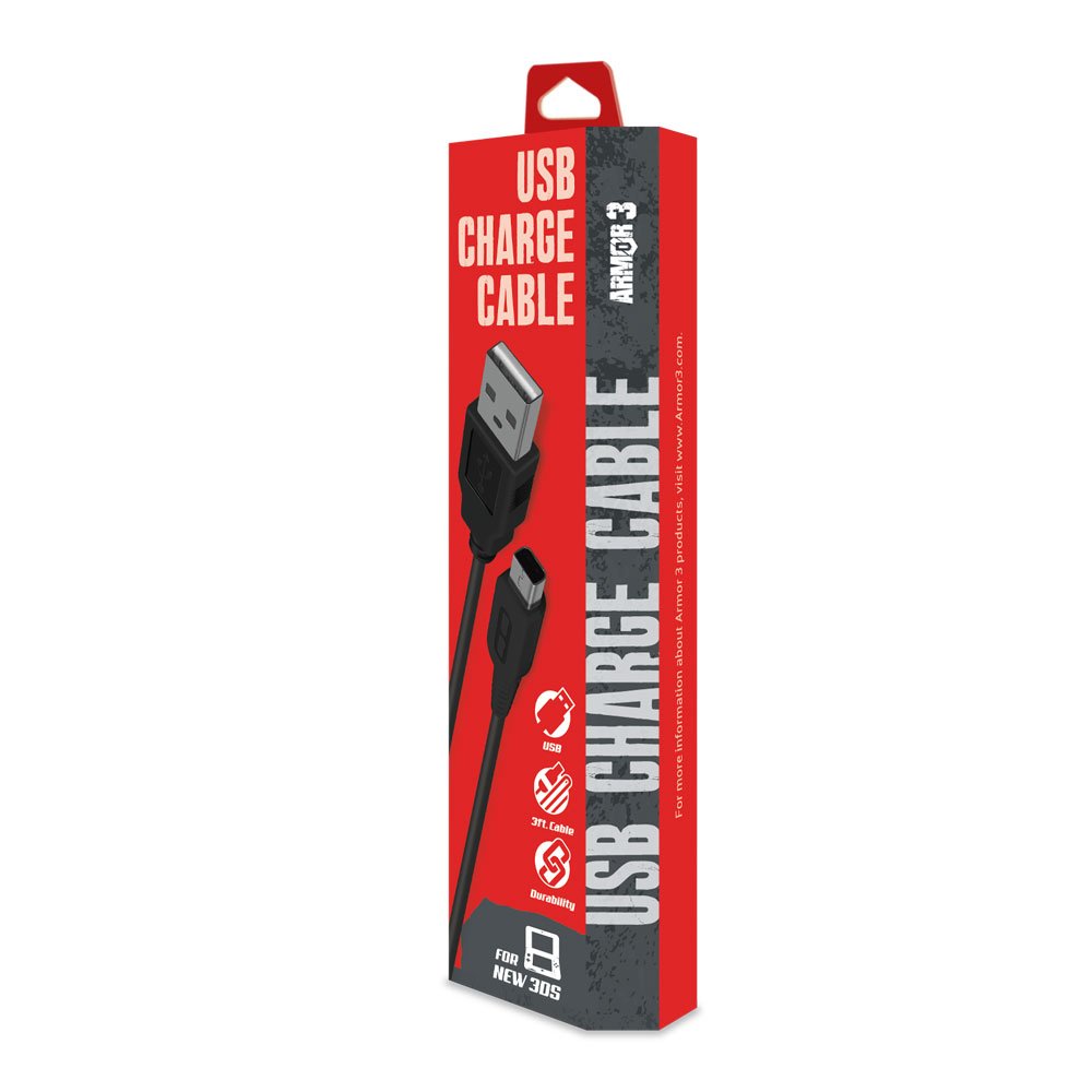 USB CHARGE CABLE 3DS XL/3DS/2DS/DSI/DSIXL (ARMOR3)