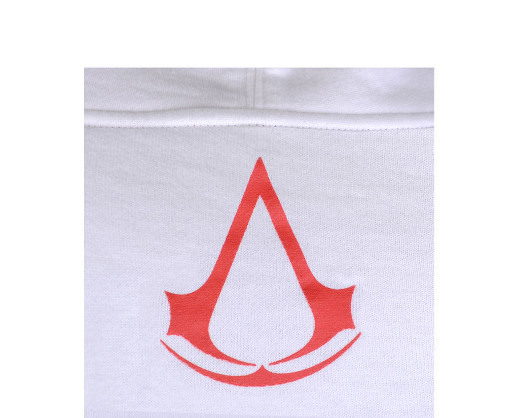 Assassin S Creed Beaked Zip Hoodie White Just4games