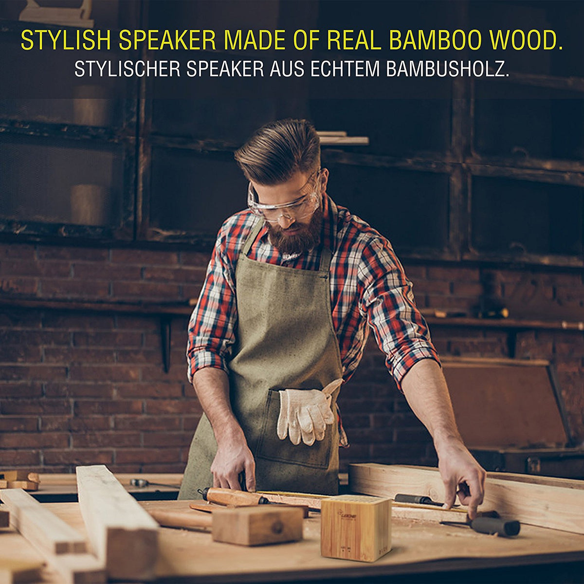 SPEAKER BLUETOOTH ELEGANT BAMBOO W/NFC (LEICKE)