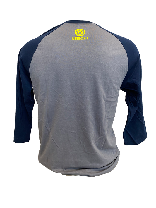 Shirt Baseball Tee Ubisoft Retro Grey/Navy Official Ubisoft