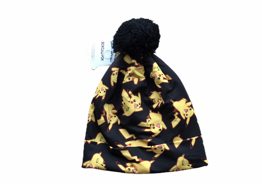 Pikachu Hat Black Pom One Size Fits All Tuque