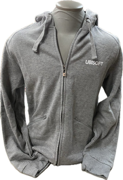 Hoodie Ubisoft Grey - White Swirl Logo in back