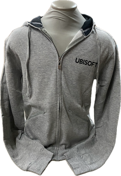 Ubisoft Hoodie Grey - Black Swirl Logo in back