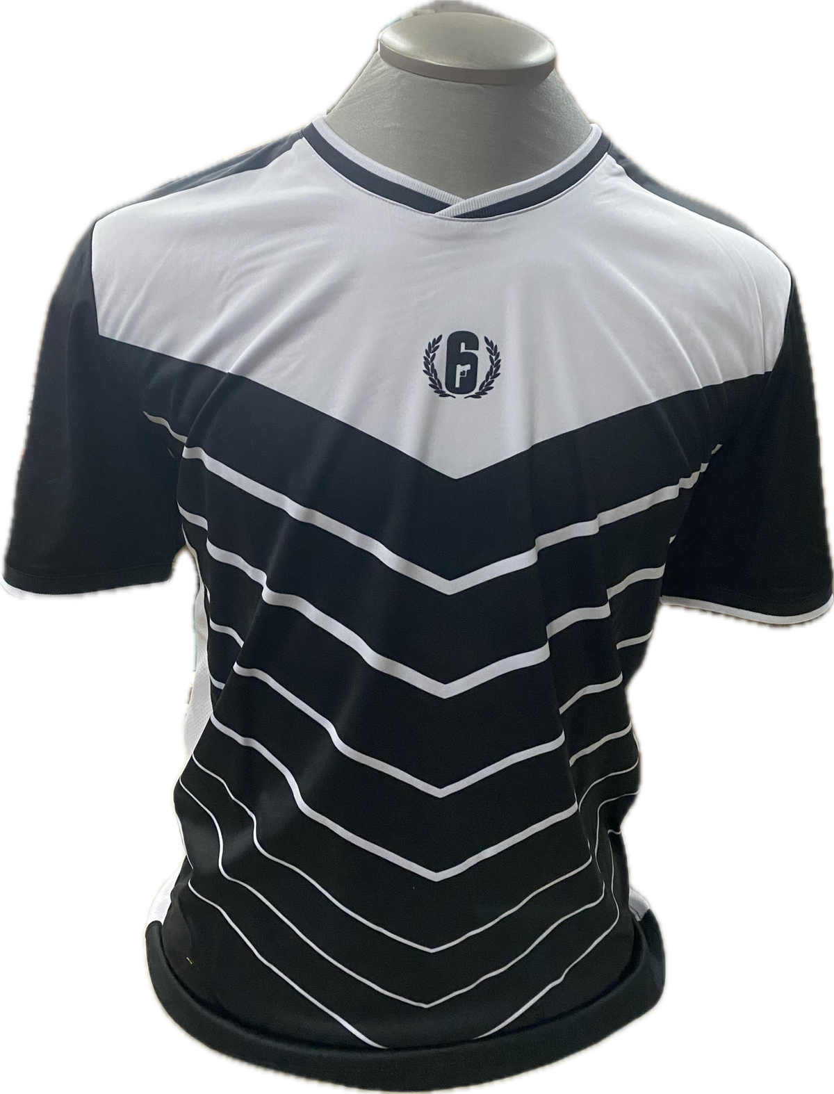 T-Shirt Breathable Rainbow Six eSport Black/White