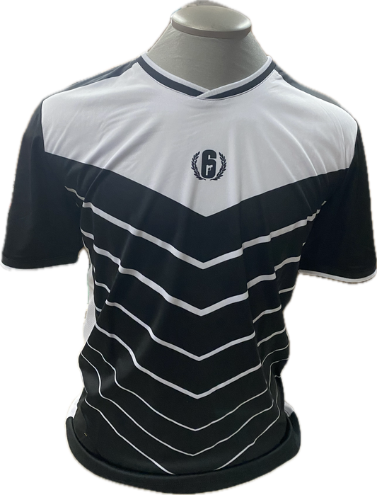 T-Shirt Breathable Rainbow Six eSport Black/White