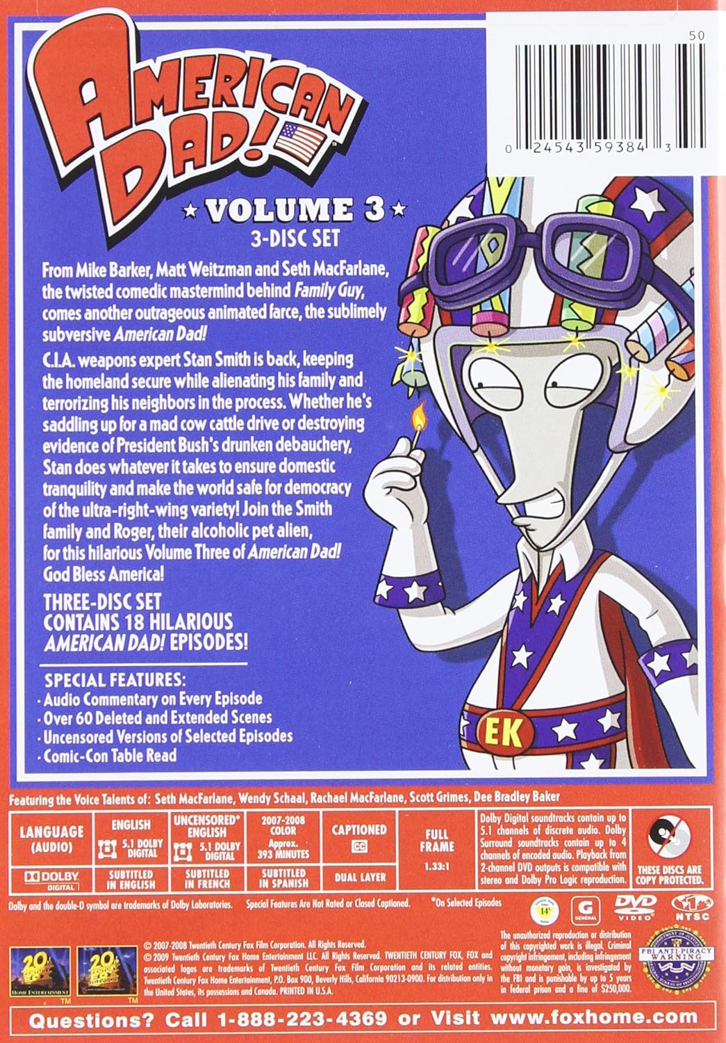 AMERICAN DAD: VOLUME 3 [DVD]