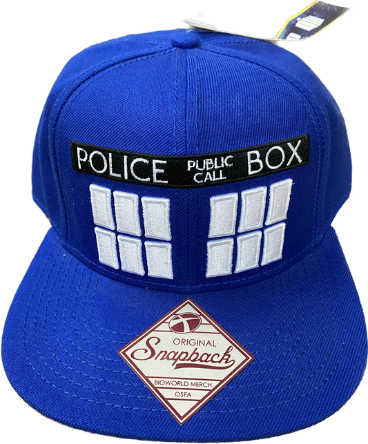 HAT CAP DR WHO TARDIS POLICE PUBLIC CALL BOX SNAPBACK