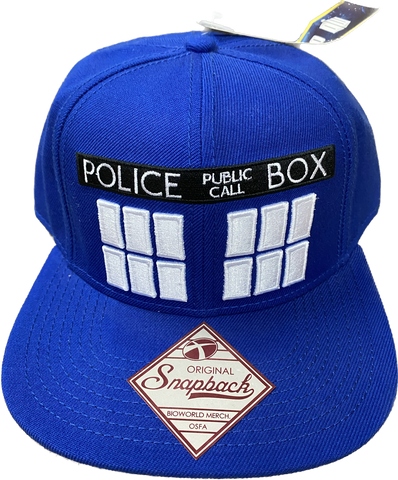 HAT CAP DR WHO TARDIS POLICE PUBLIC CALL BOX SNAPBACK