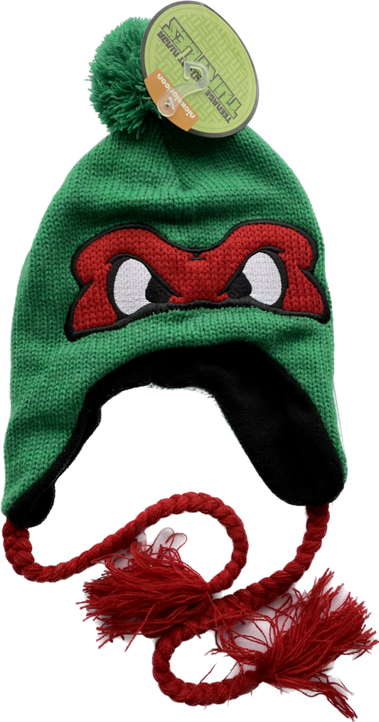 Hat Tuque Ninja Turtles Green With Pom One Size Fits