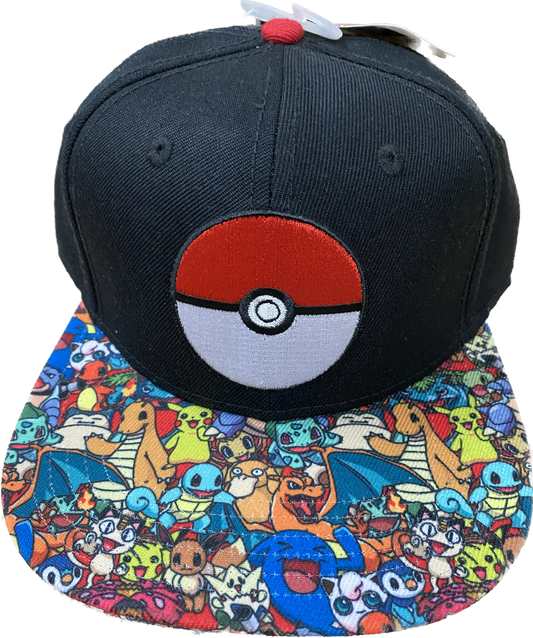 HAT CAP POKEMON POKEBALL SUBLIME CHARACTER BILL SNAPBACK