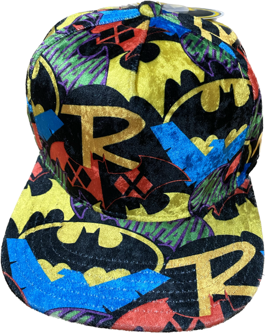 HAT CAP BATMAN SUBL. MULTI LOGO PRINT ON VELEVT S/B