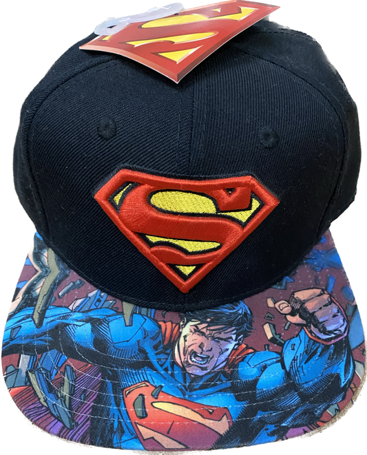 HAT CAP DC COMICS SUPERMAN SUBLIMATED BILL SNAPBACK