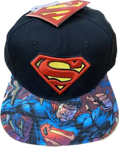 HAT CAP DC COMICS SUPERMAN SUBLIMATED BILL SNAPBACK