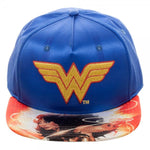 Wonder Woman - DC Comics - Sublimated Brim Satin Blue Snapback Hat