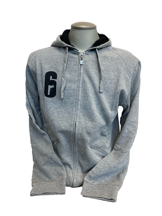 Hoodie Rainbow Six Grey Printed Sledge logo in back Official Ubisoft