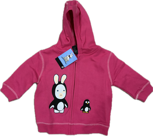 Rabbids Penguin Baby Hoodie Pink Official Ubisoft