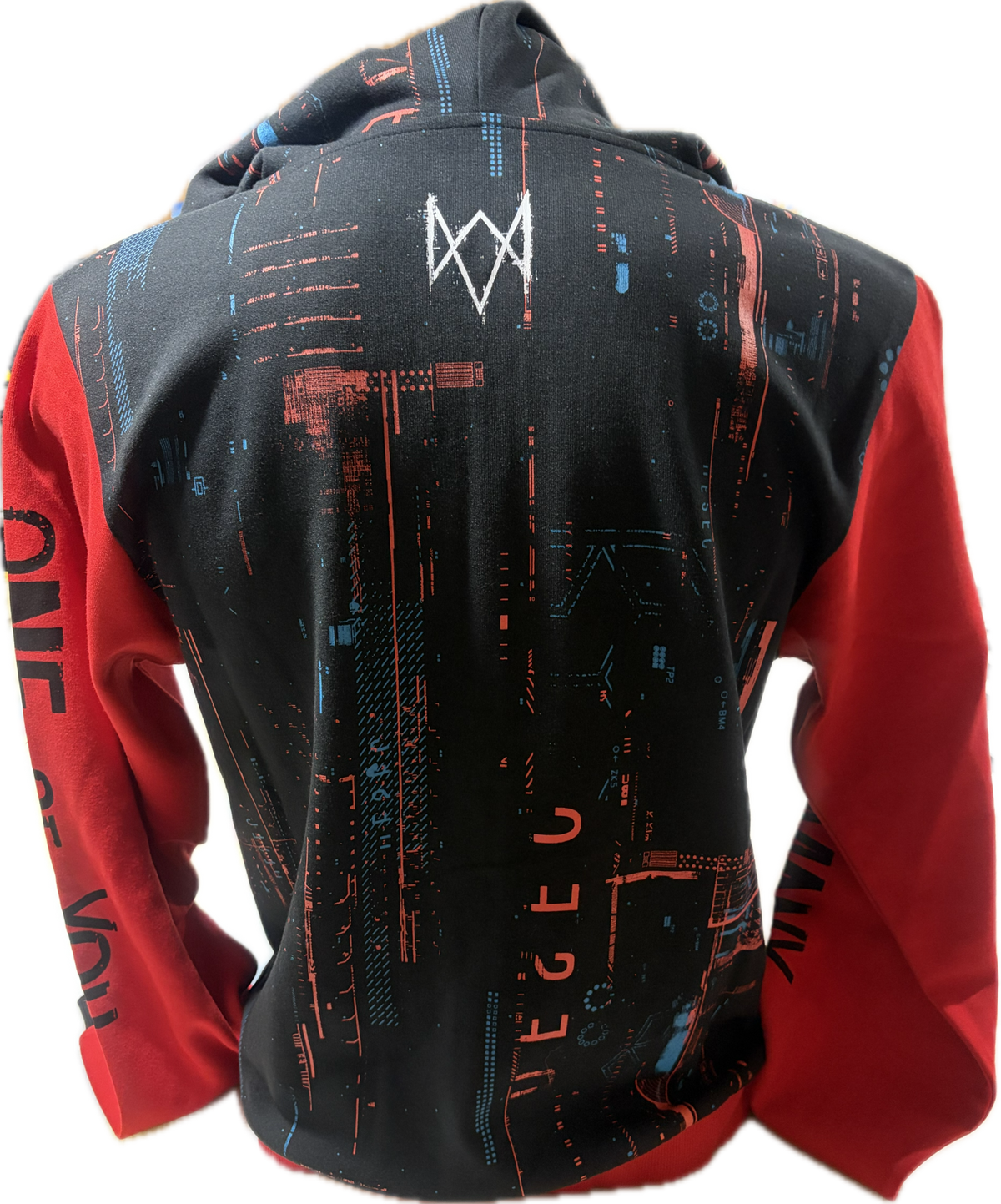 Hoodie Watch Dogs 3 Crypto Black/Red Official Ubisoft Collection