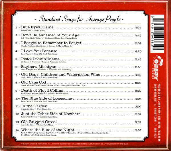 Standard Songs for Average People [Audio CD] John Prine and Mac Wiseman