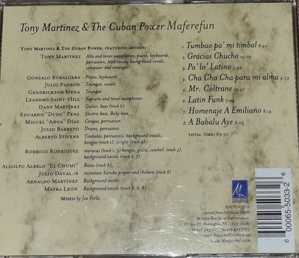 Maferefun [Audio CD] Tony Martinez & The Cuban Power