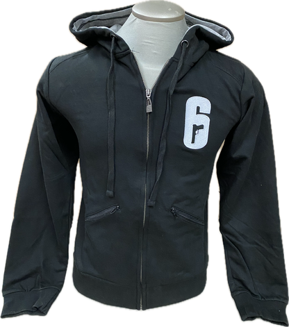 Hoodie Rainbow Six Siege Black Embroidery White X-Small Official Ubisoft