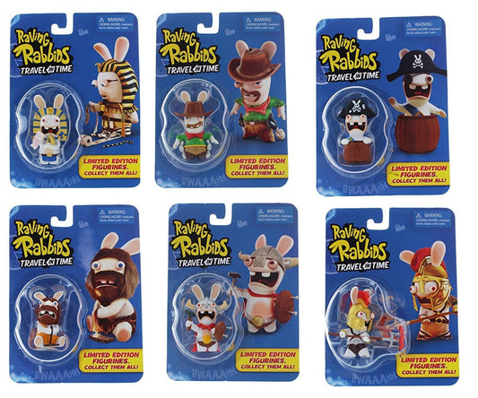 Bundle of 6 Figurine Raving Rabbids "Travel in Time" Collectible Ubisoft
