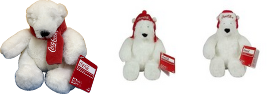Plush Coca-Cola Polar Bear 6"
