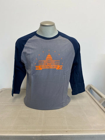 Shirt Baseball Tee Tom Clancy Division Washington DC Grey/Blue Official Ubisoft