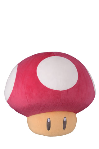 Little Buddy Super Mario Big Red Super Mushroom 14" Plush Pillow Cushion