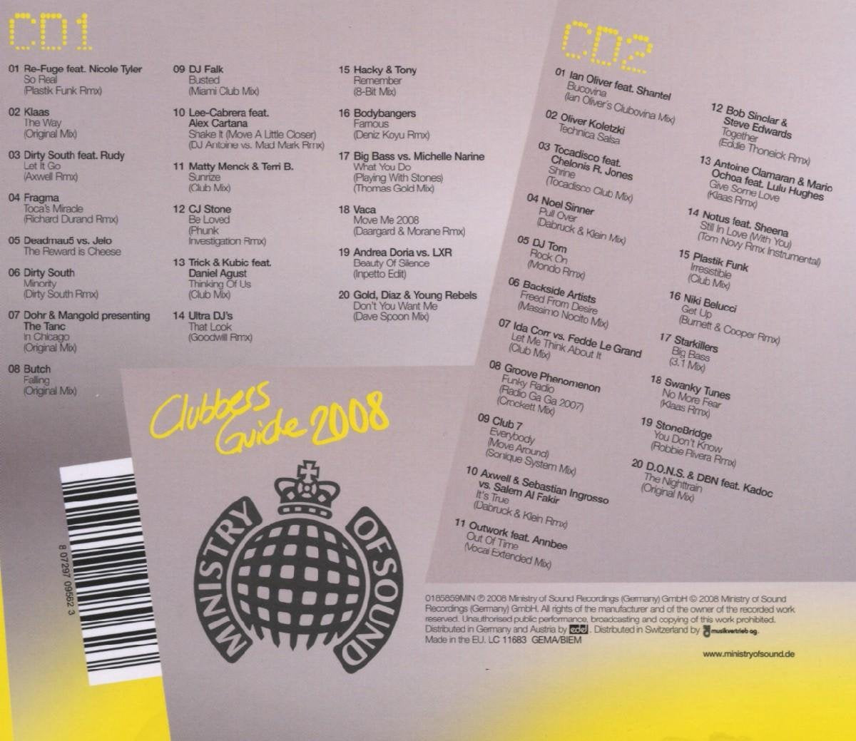 2008 Clubbers Guide (German) [Audio CD] Various