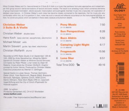3 Suits & A Violin [Audio CD] Christian Weber; Hans Koch; Michael Moser; Martin Siewwert and Christian Wolfarth