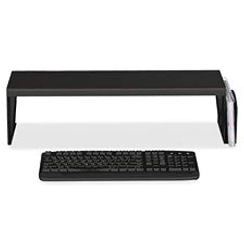 Heavy-Duty Desk Shelf, 6.75"x7"x25.63", Black, Sold as 1 Each