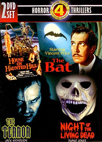 4 Horror/Thriller: House on the Haunted Hill, The Bat, The Terror, Night of the Living Dead [DVD]