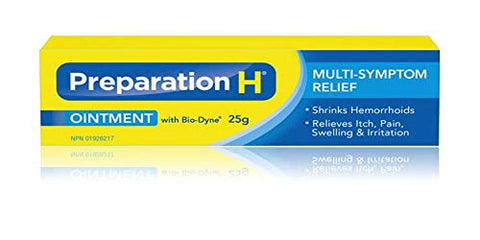 Preparation H Hemorrhoidal Ointment with Bio-Dyne, Multi-Symptom Relief, 25g