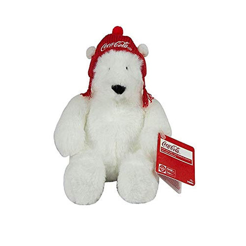 Coca-Cola 6" Plush Knit Hat Polar Bear