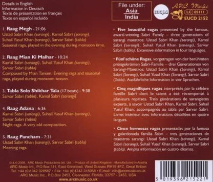 5 Ragas Sarangis And Tabla [Audio CD] Sabri Family