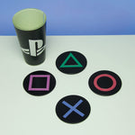 COASTERS PLAYSTATION ICONS METAL (4 PACK)