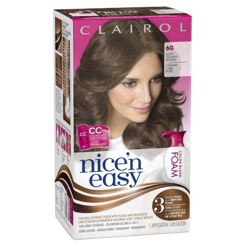 Clairol Nice 'N Easy 6G Light Golden Brown Permanent Haircolor, 1 CT (Pack of 3)