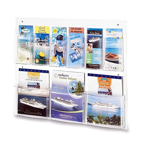 Safco Products Clear2c 3 Magazine and 6-Pamphlet Display (5666CL)