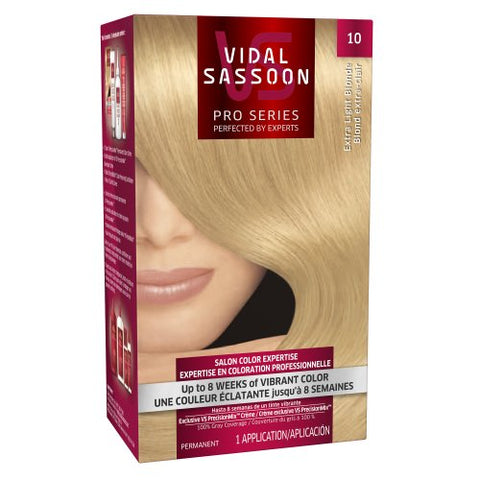 Vidal Sassoon Pro Series Hair Color, 10 Extra Light Blonde, 1 Kit by Vidal Sassoon