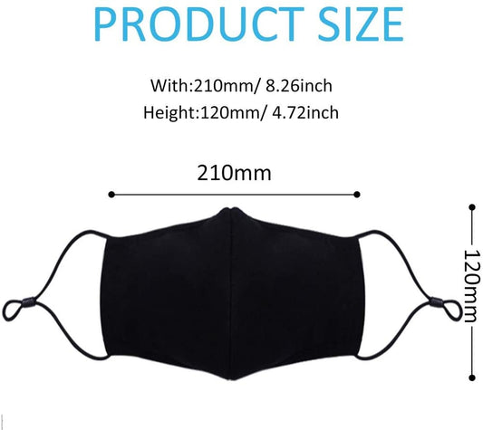 FACE MASK COTTON REUSABLE INCLUDES 2 PM2.5 FILTERS