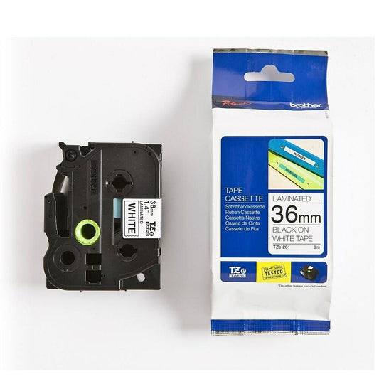 3 Pack Brother Label Tape 36mm Black on White TZE261 (T833)