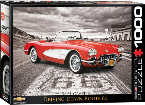 EuroGraphics 1959 Corvette Driving Down Route 66 1000 pcs Puzzle