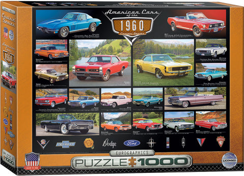 American Cars of the 1960s - 1000 pcs Puzzle